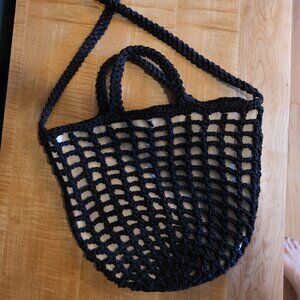 Madewell Summer crochet hangbag shoulder bag black